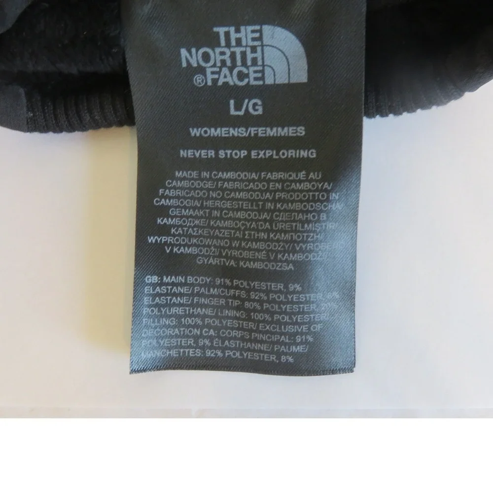 The‎ North Face Womens Apex Etip Gloves Black Softshell Fleece Lined Large L